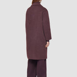 Purple Yves Brushed Double Face Alpaca Coat - Joseph