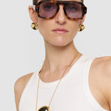 Gold Bean Pendant Necklace - Joseph