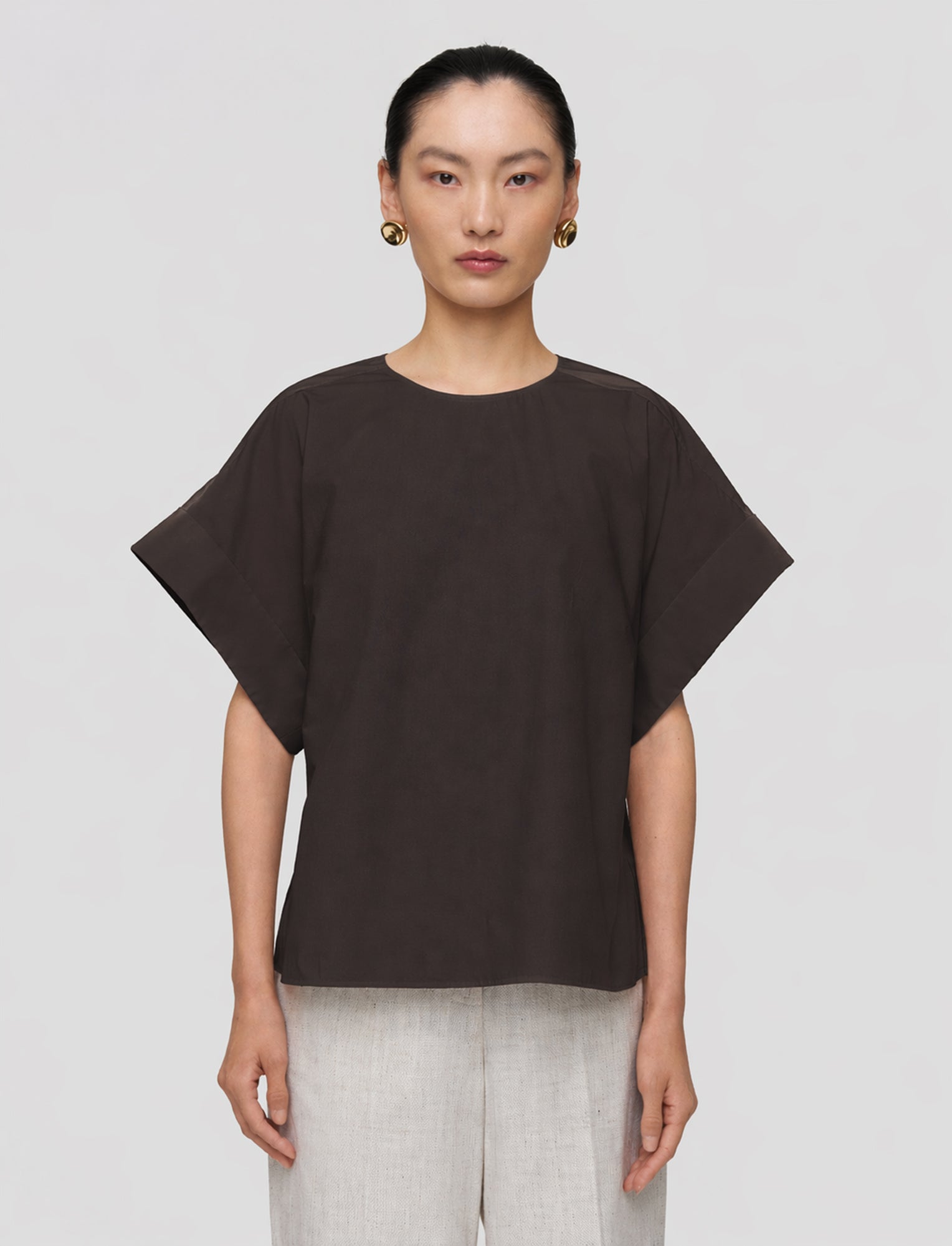 brown-fassia-cotton-poplin-blouse-JOSEPH