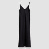 Black Silk Satin Clea Dress - Joseph