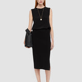 Silk Stretch Pencil Skirt