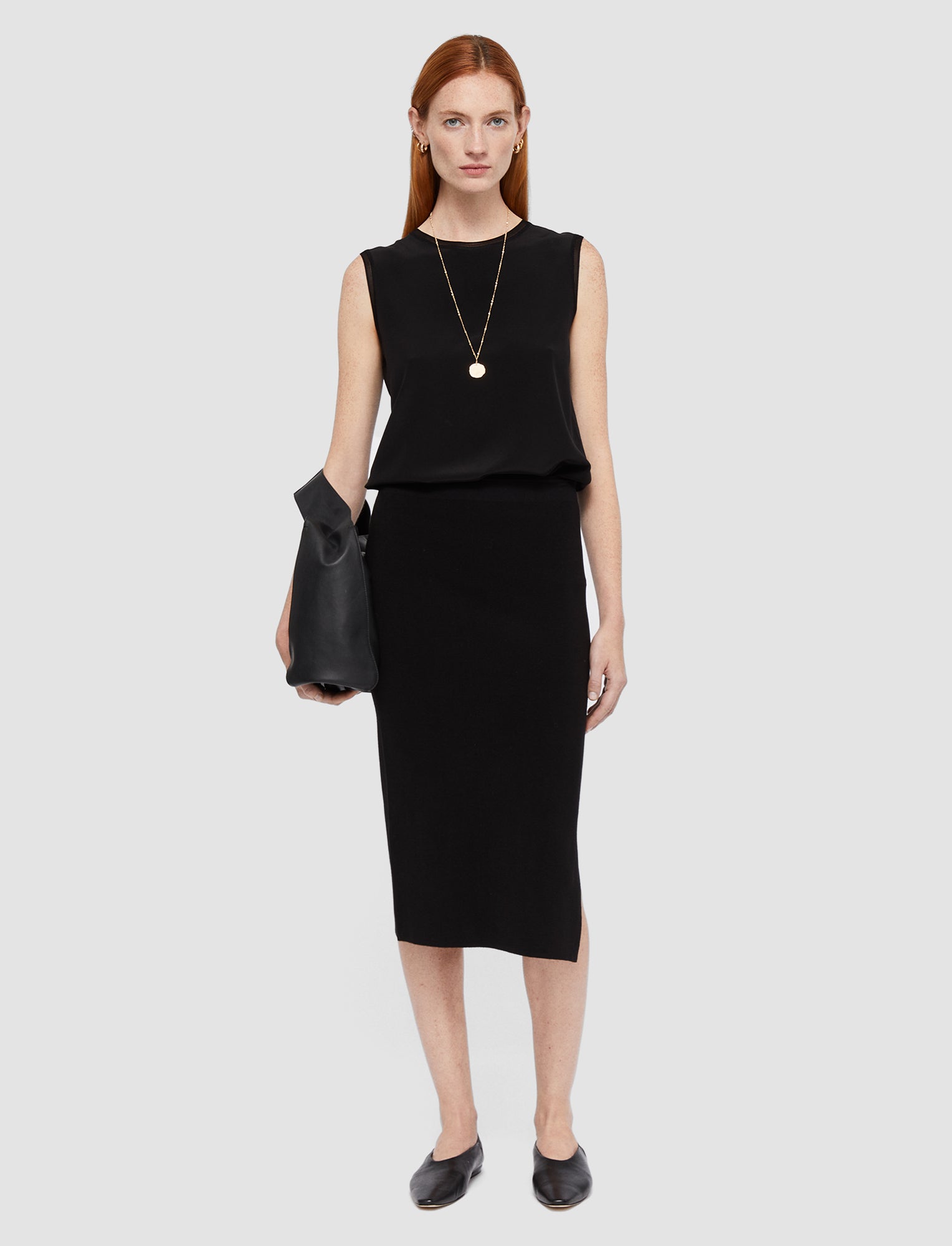 black-silk-stretch-pencil-skirt-JOSEPH