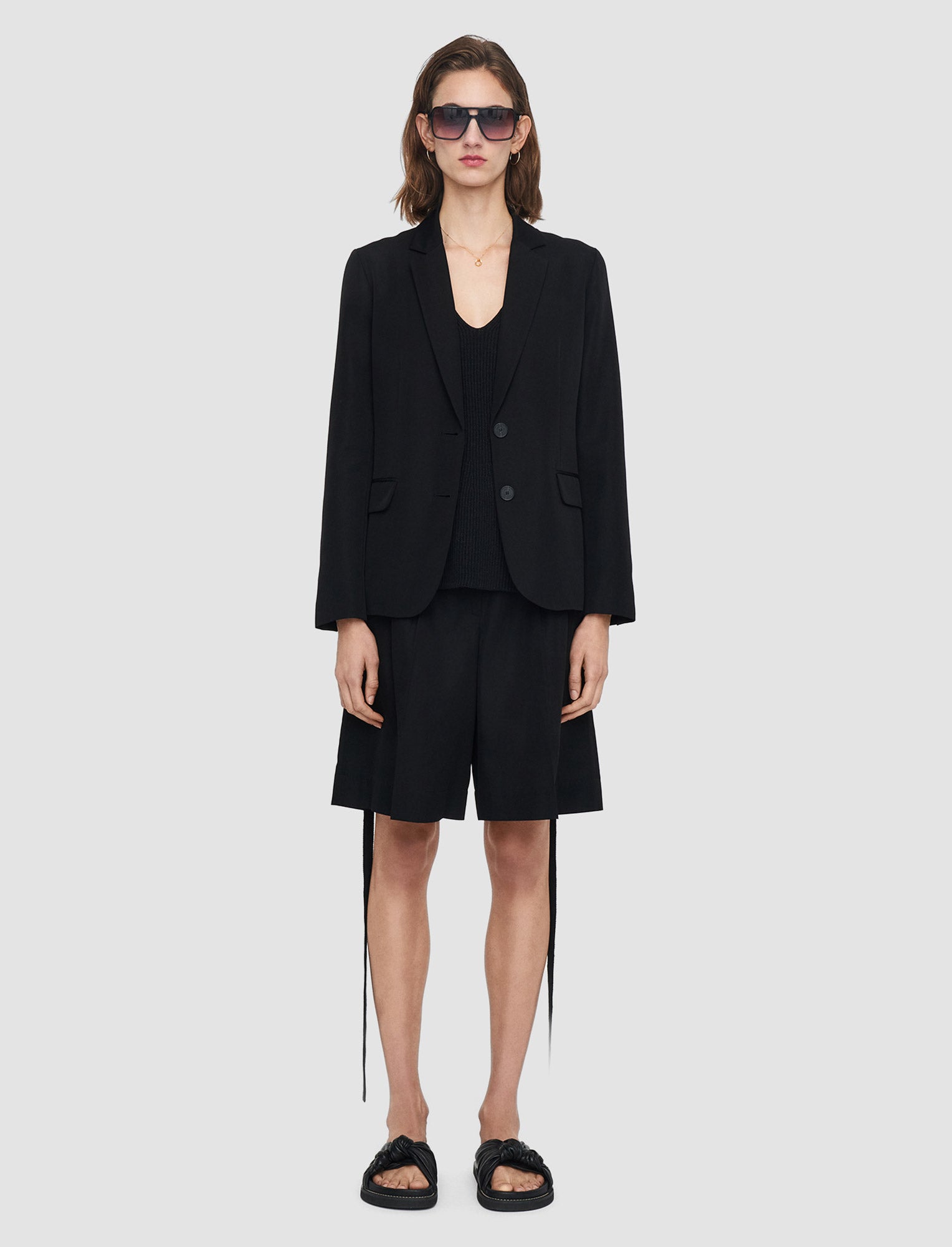 black-soft-cotton-silk-belmore-jacket-JOSEPH