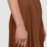 Brown Knit Weave Plissé Dera Dress - Joseph