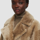 Textured Shearling Clery Coat