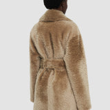 Textured Shearling Clery Coat