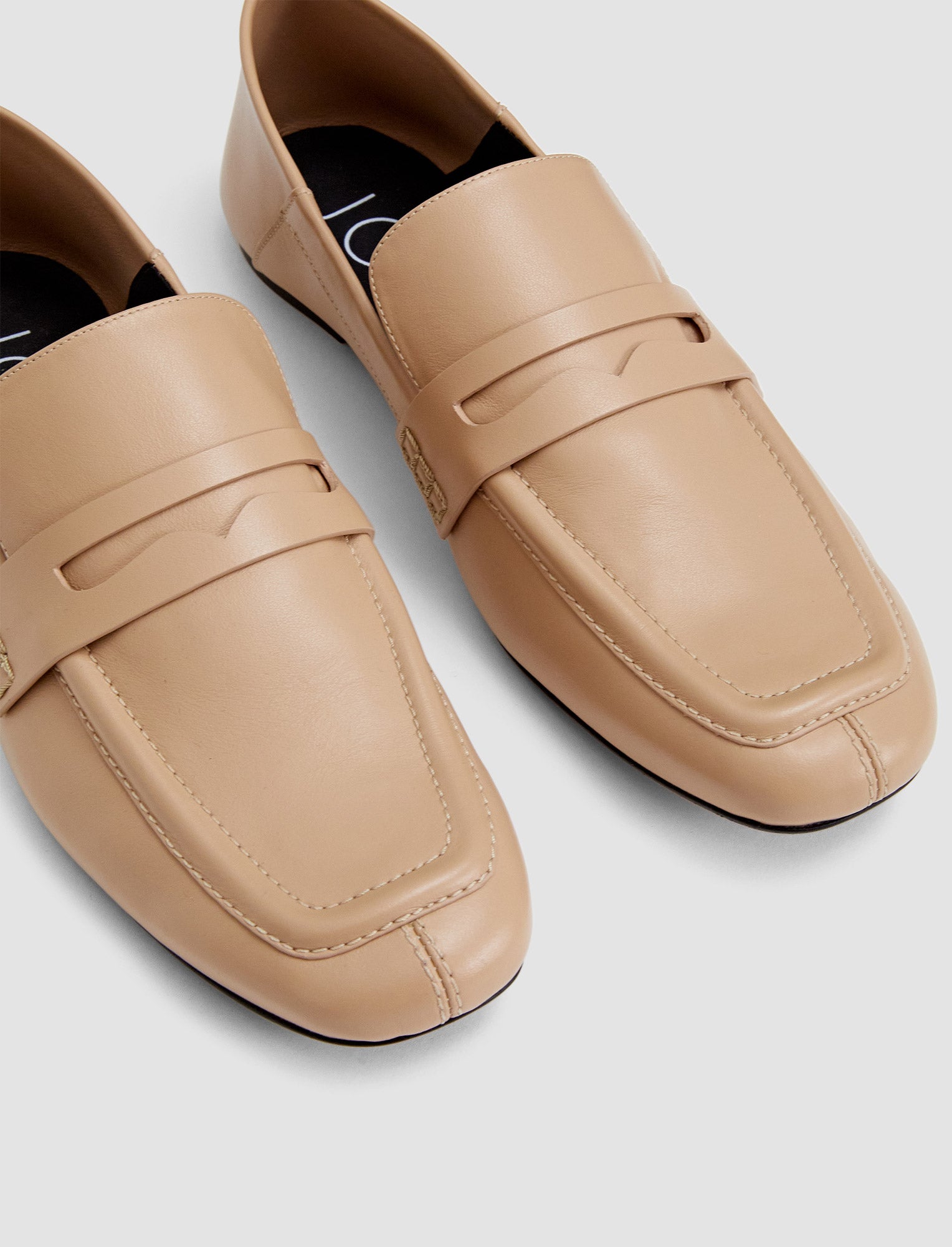 beige-leather-loafers-JOSEPH