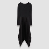 Black Knit Weave Plissé Dubois Dress - Joseph