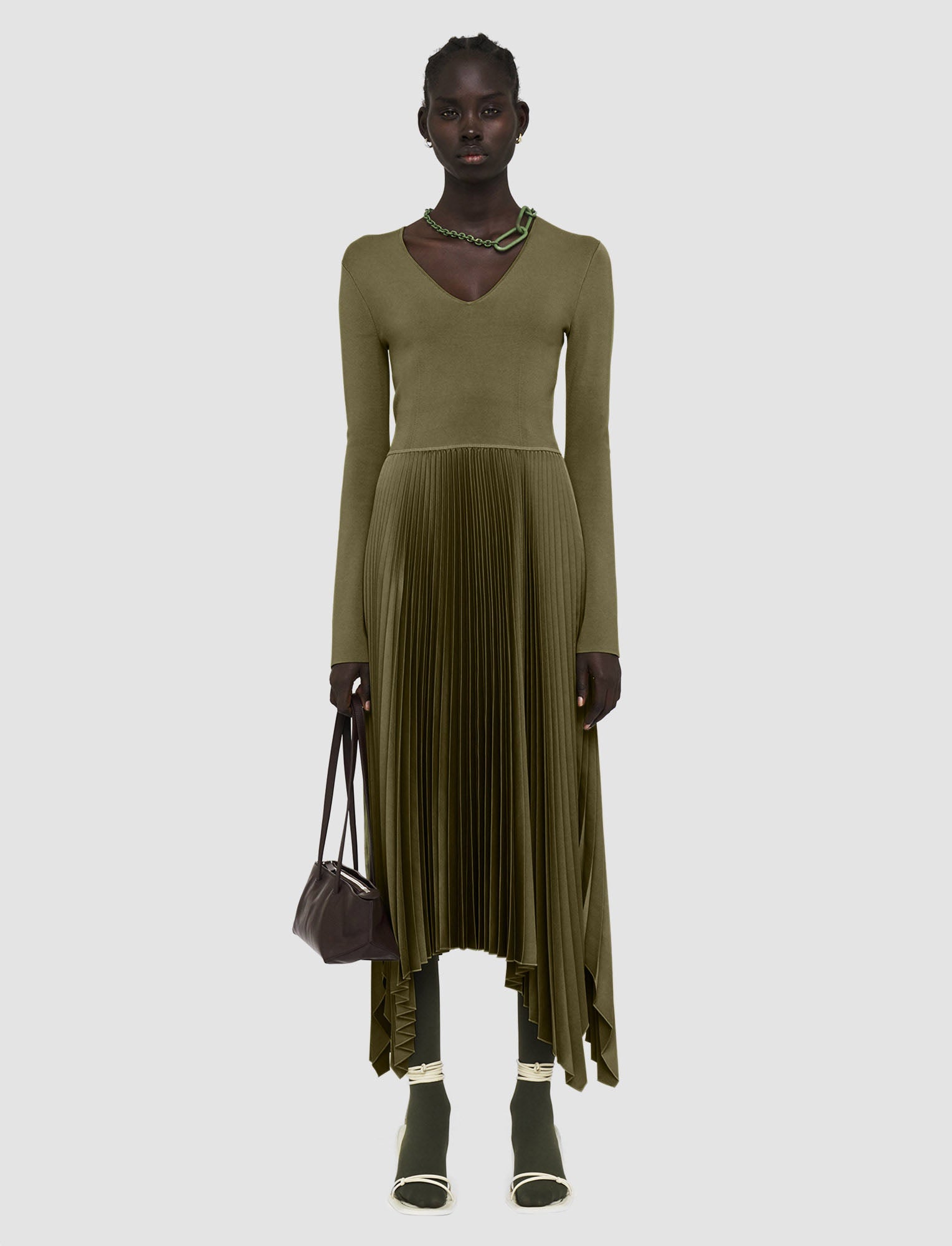 green-knit-weave-plisse-dubois-dress-JOSEPH