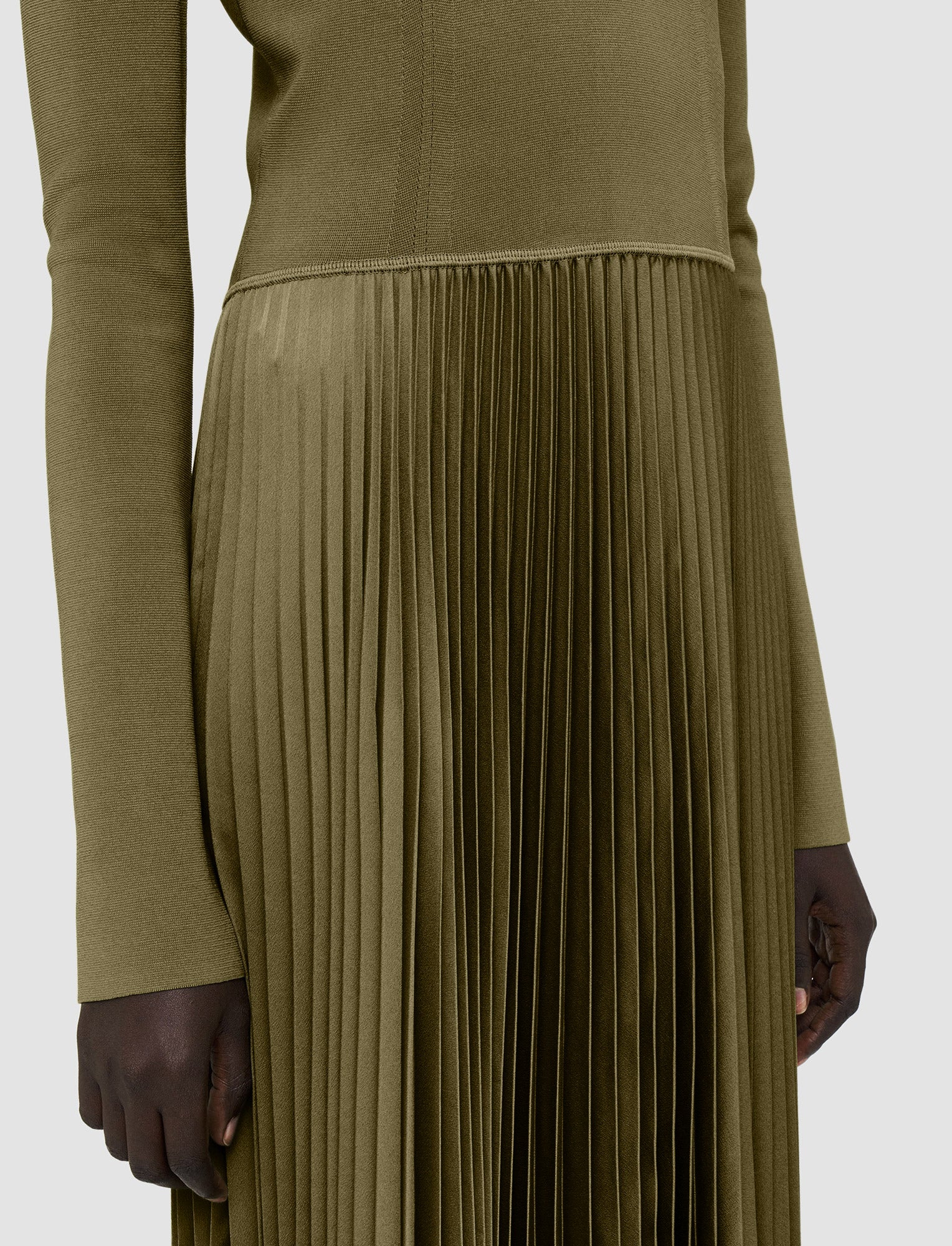 green-knit-weave-plisse-dubois-dress-JOSEPH