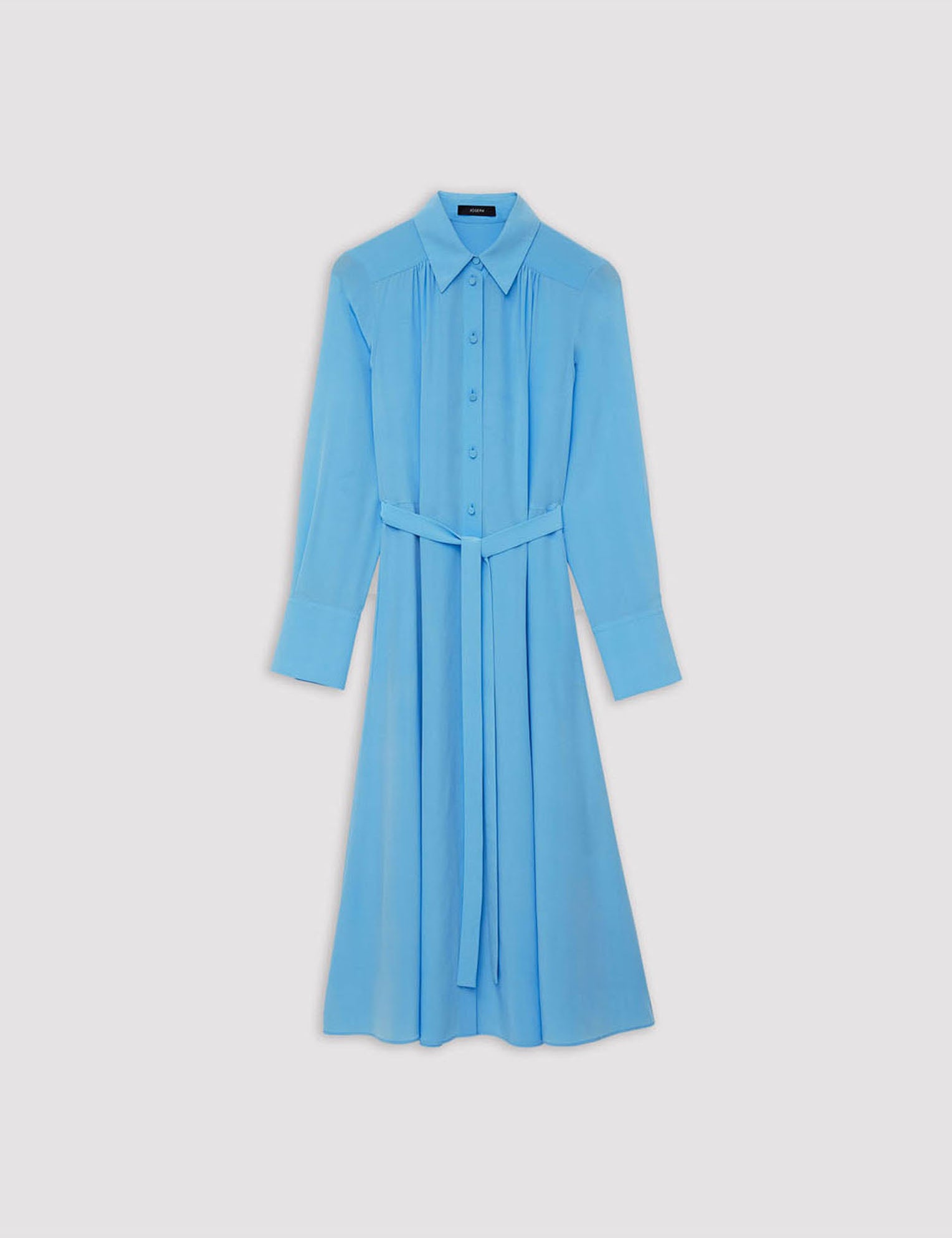 Blue Silk Crepe de Chine Diane Dress - Joseph