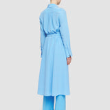 Blue Silk Crepe de Chine Diane Dress - Joseph