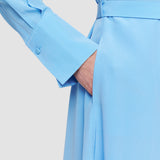 Blue Silk Crepe de Chine Diane Dress - Joseph