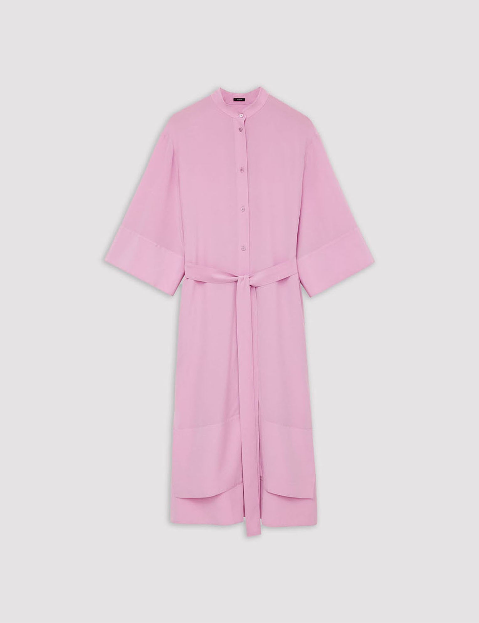 Pink Darius Crepe de Soie Silk Dress - Joseph