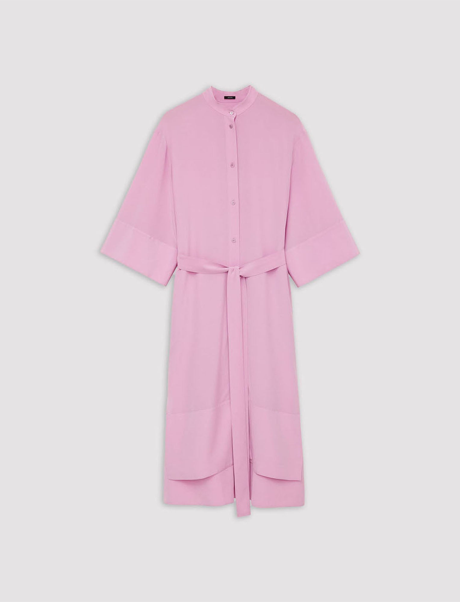 rose-robe-darius-en-crepe-de-soie-JOSEPH