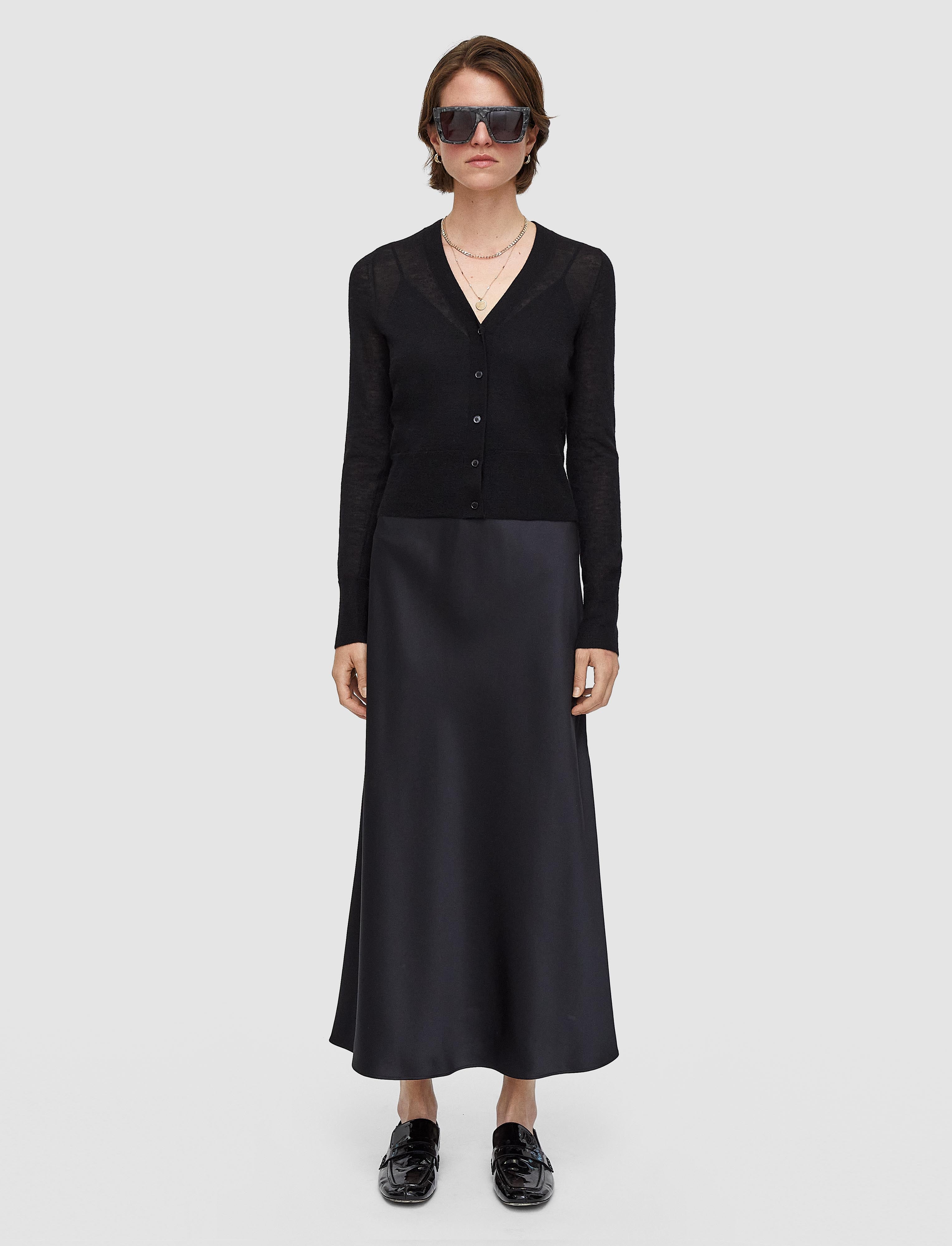 ブラック-cashair-カーディガン-JOSEPH