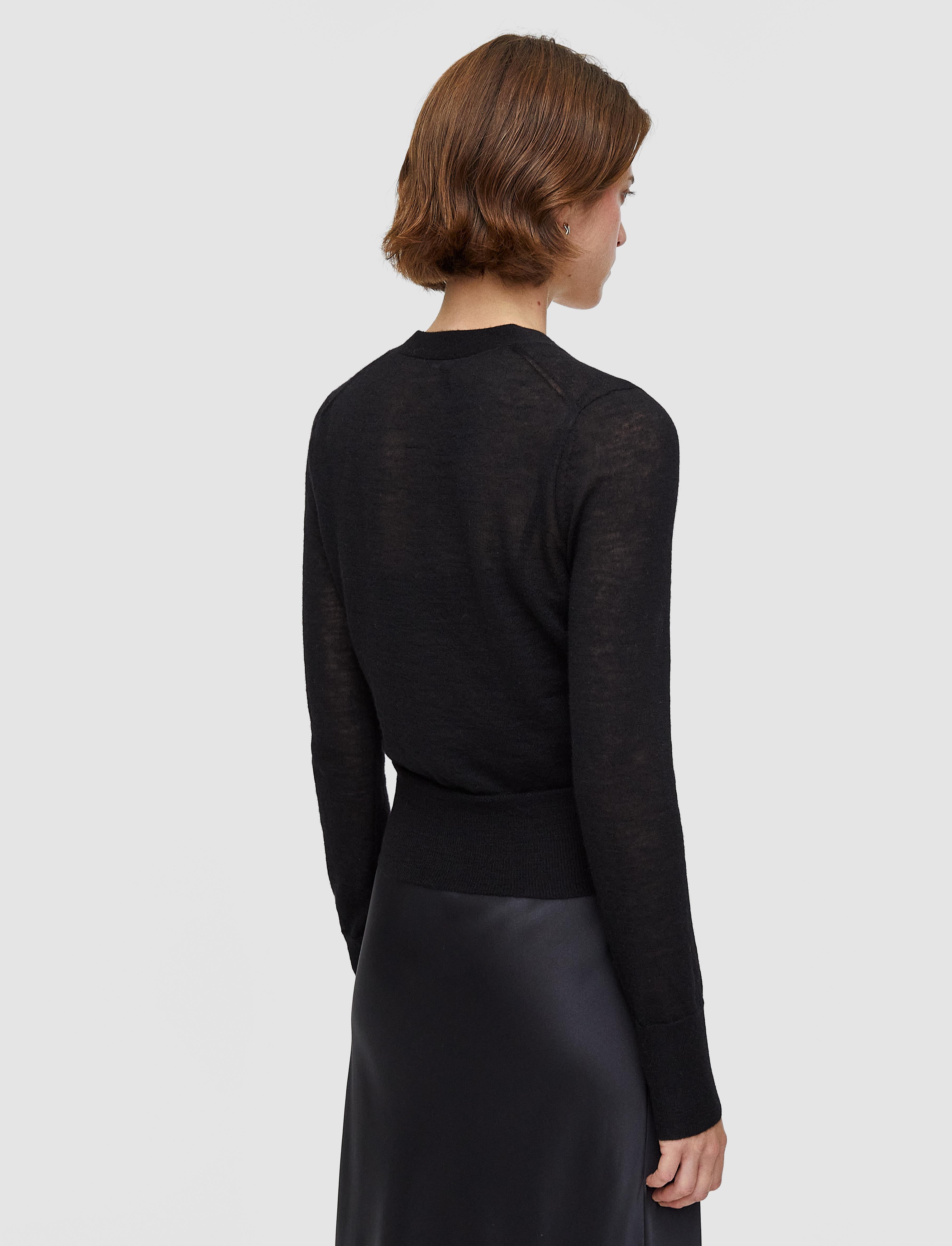 ブラック-cashair-カーディガン-JOSEPH