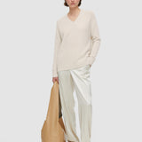Open Cashmere V Neck Jumper