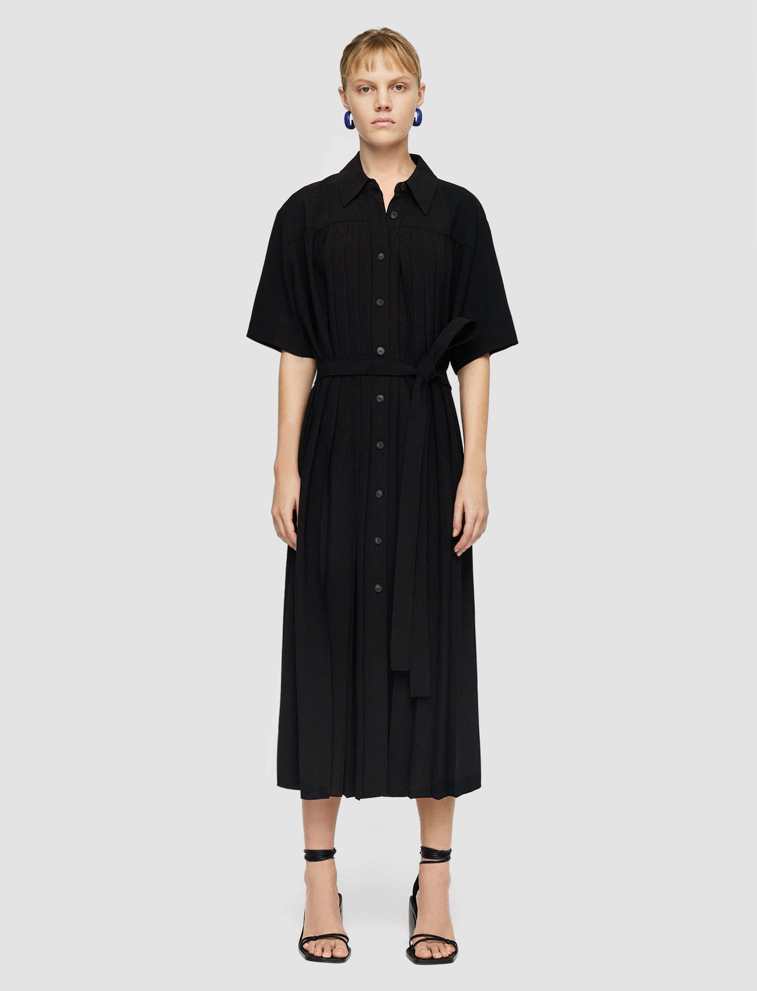 black-airy-plisse-arcade-dress-JOSEPH