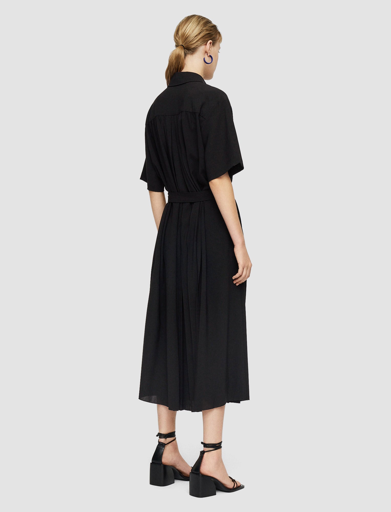 black-airy-plisse-arcade-dress-JOSEPH