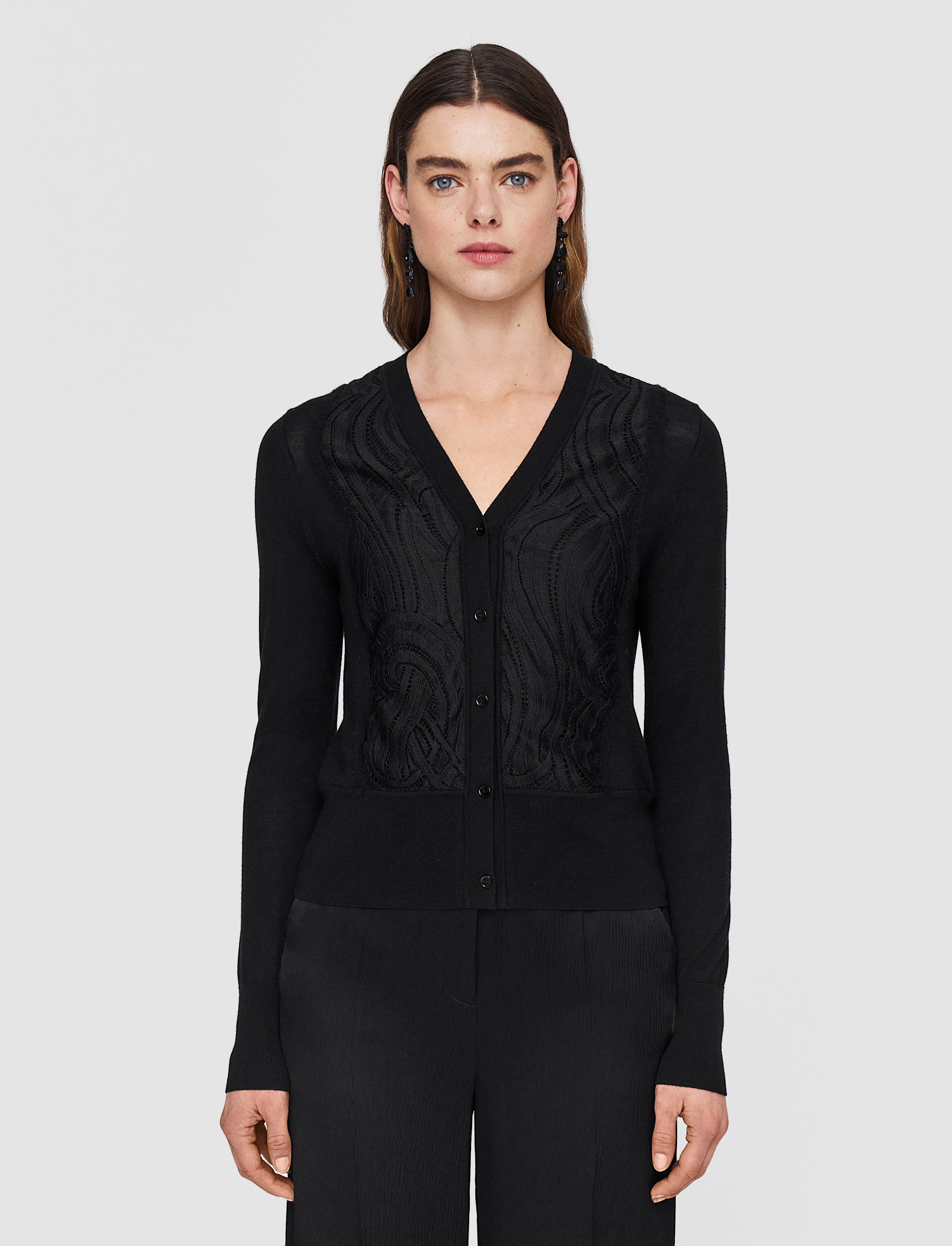 black-lace-knit-cardigan-JOSEPH