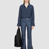 Pantalon Tafira en cuir stretch