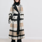 Merton Reversible Check Wool Coat