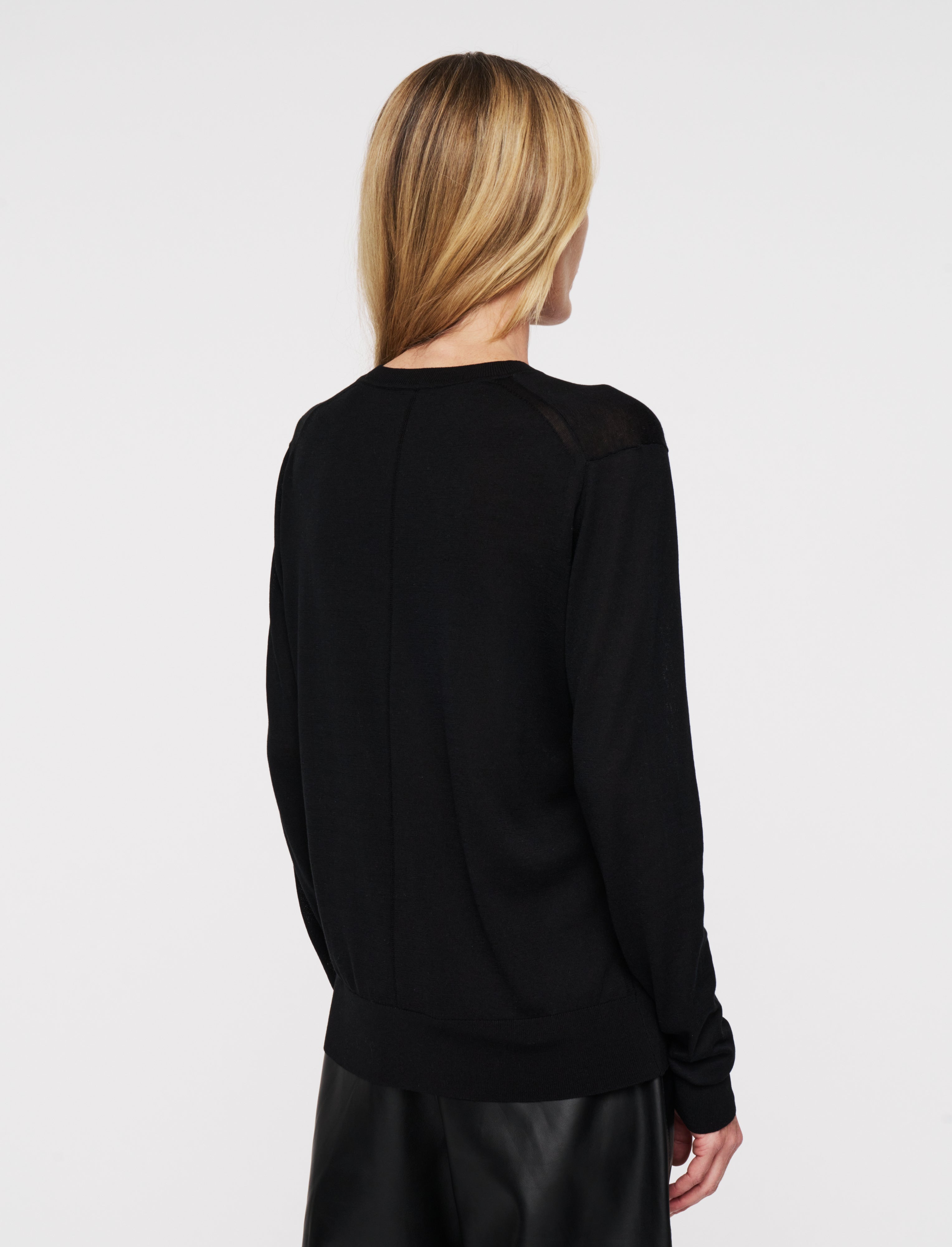 black-superfine-cotton-silk-round-neck-jumper-JOSEPH