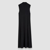 Black Gradient Stitch High Neck Dress - Joseph