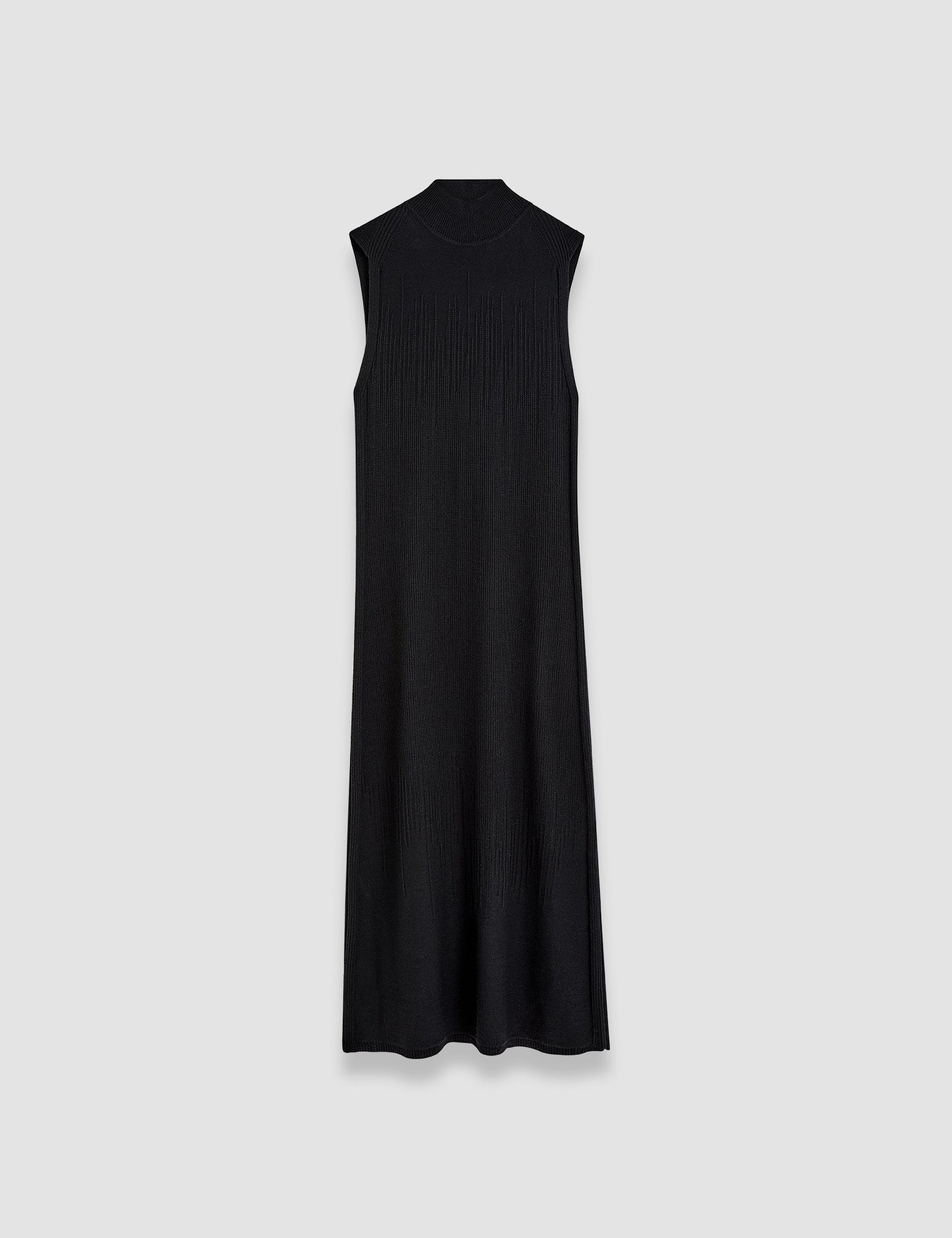 Black Gradient Stitch High Neck Dress - Joseph