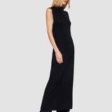 Black Gradient Stitch High Neck Dress - Joseph