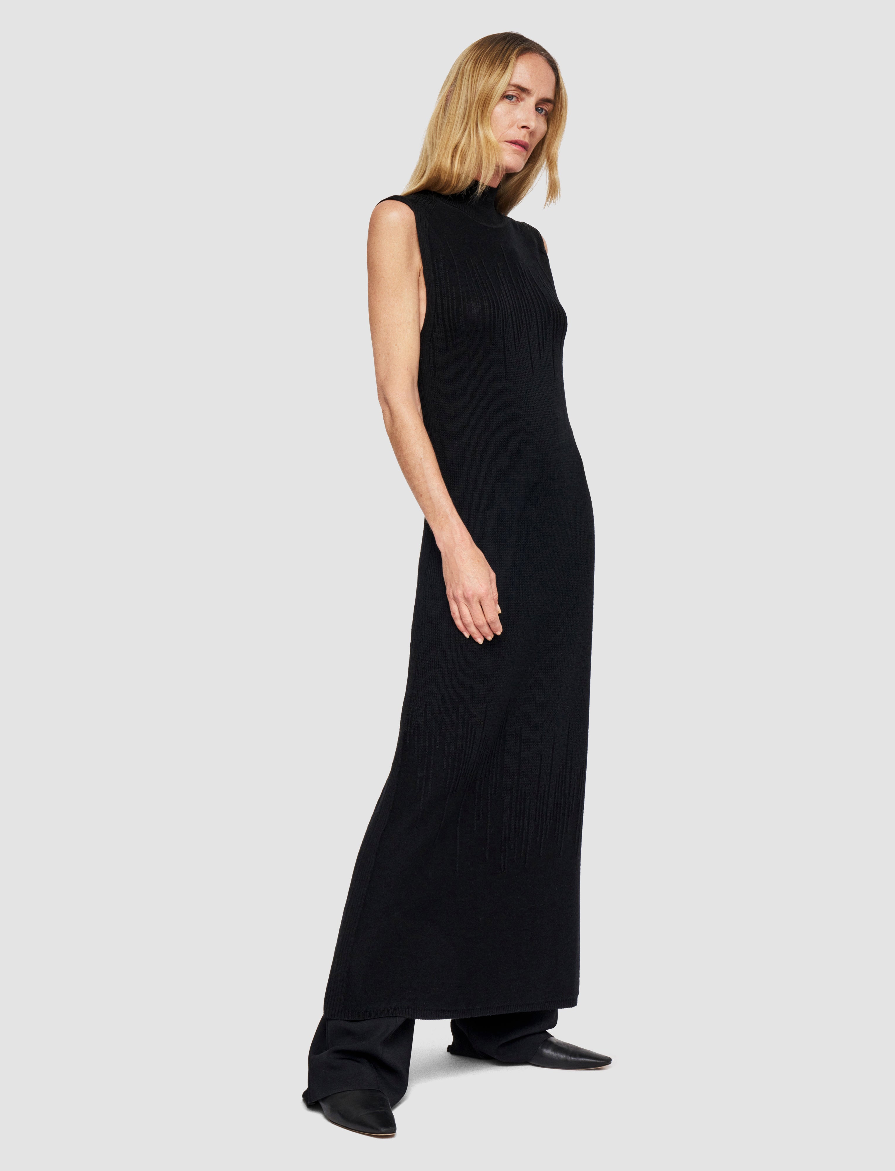 black-gradient-stitch-high-neck-dress-JOSEPH