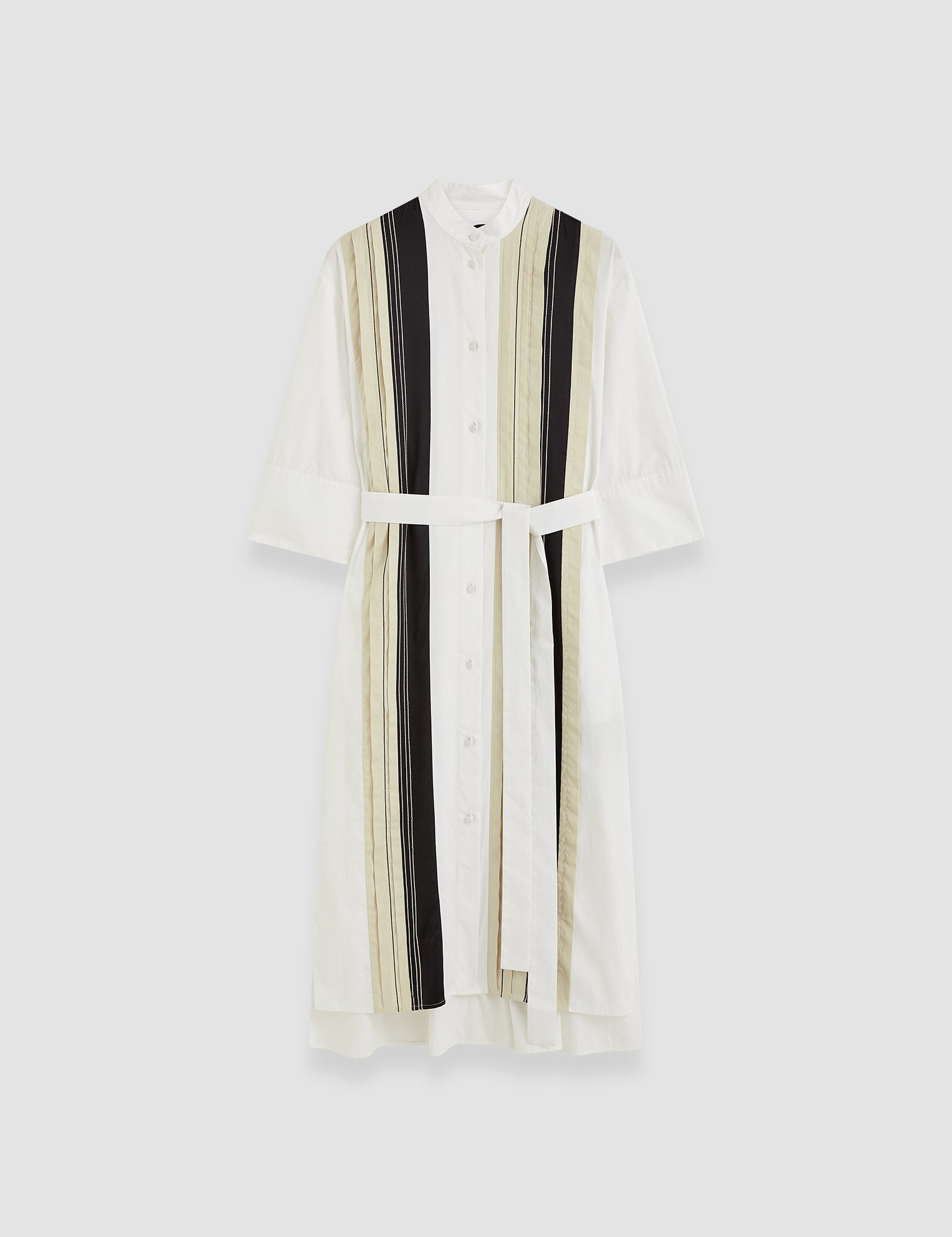 White Mederic Poplin Colour Block Dress - Joseph