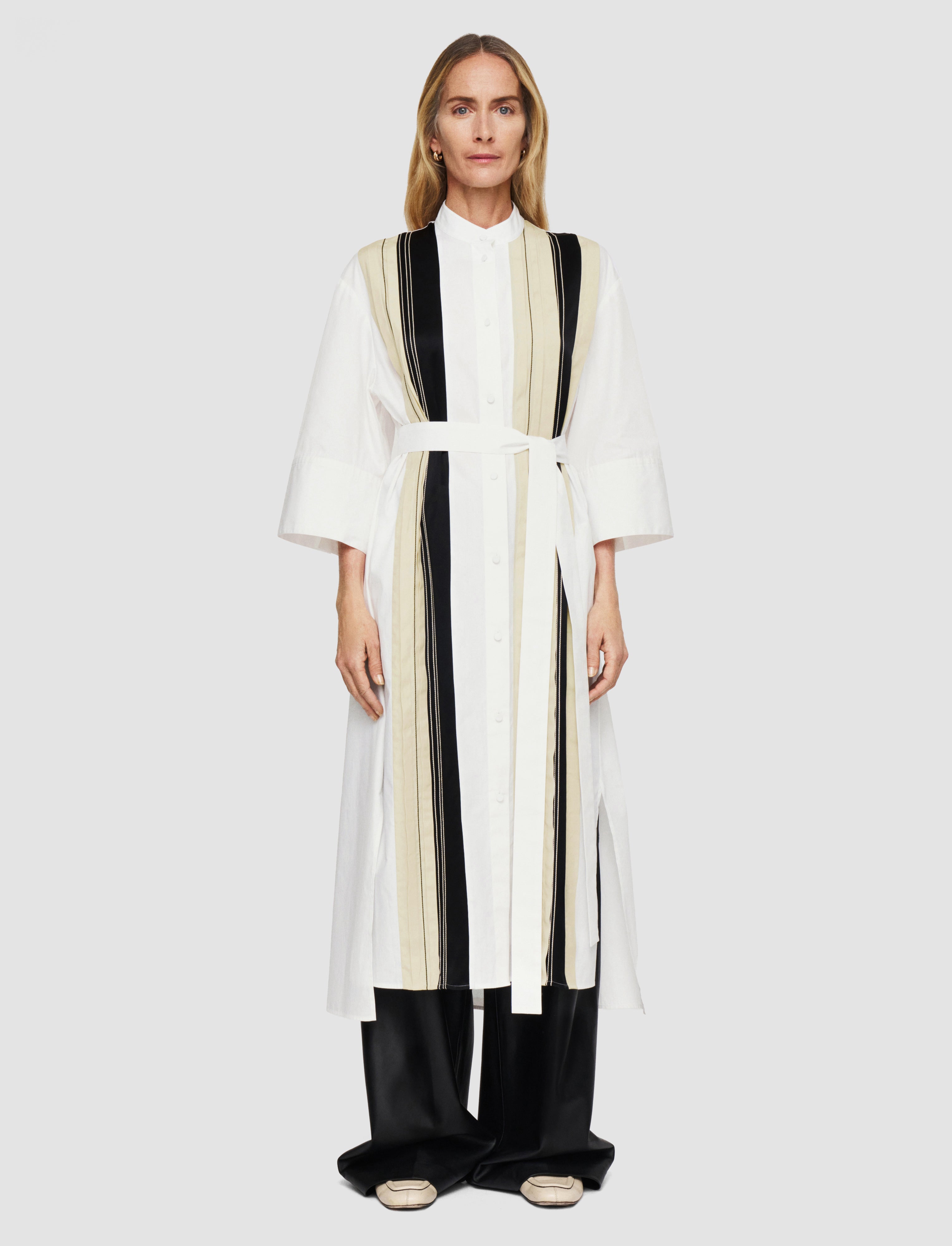 blanc-robe-mederic-en-popeline-effet-color-block-JOSEPH