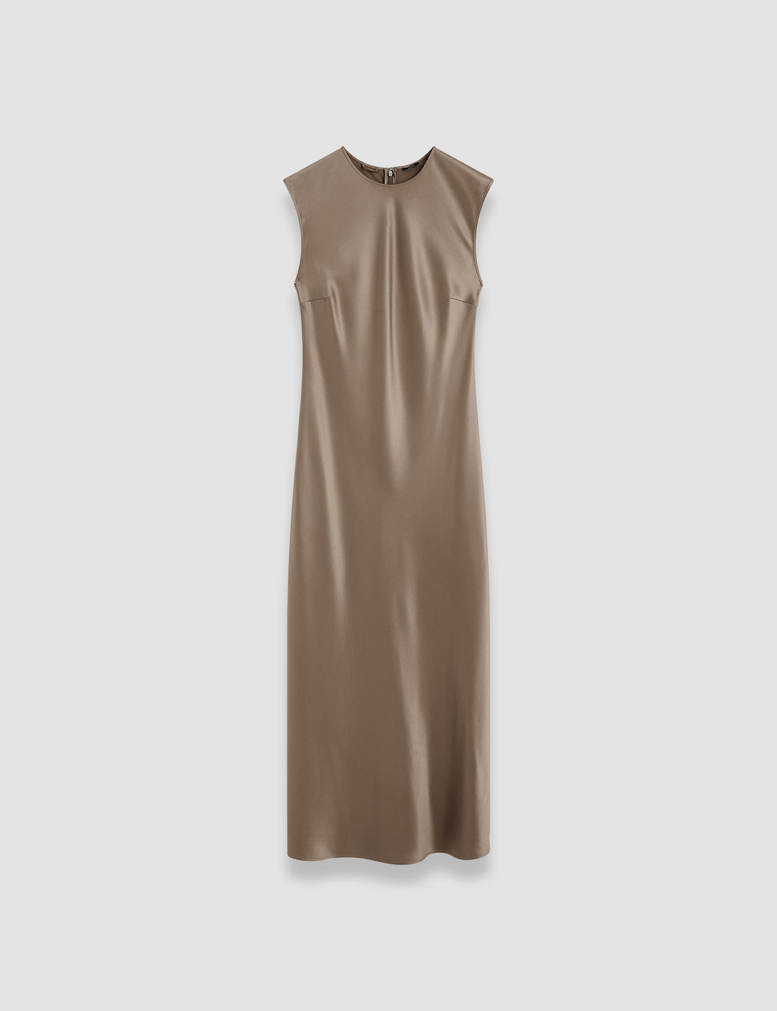 Grey Garnier Silk Satin Dress - Joseph