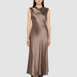 Grey Garnier Silk Satin Dress - Joseph