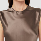 Grey Garnier Silk Satin Dress - Joseph