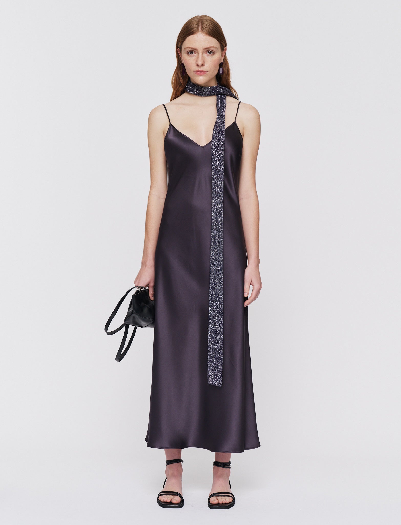 joseph clea silk dress Silk Satin Clea Dress in Black