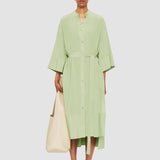 Green Darius Crepe de Soie Silk Dress - Joseph