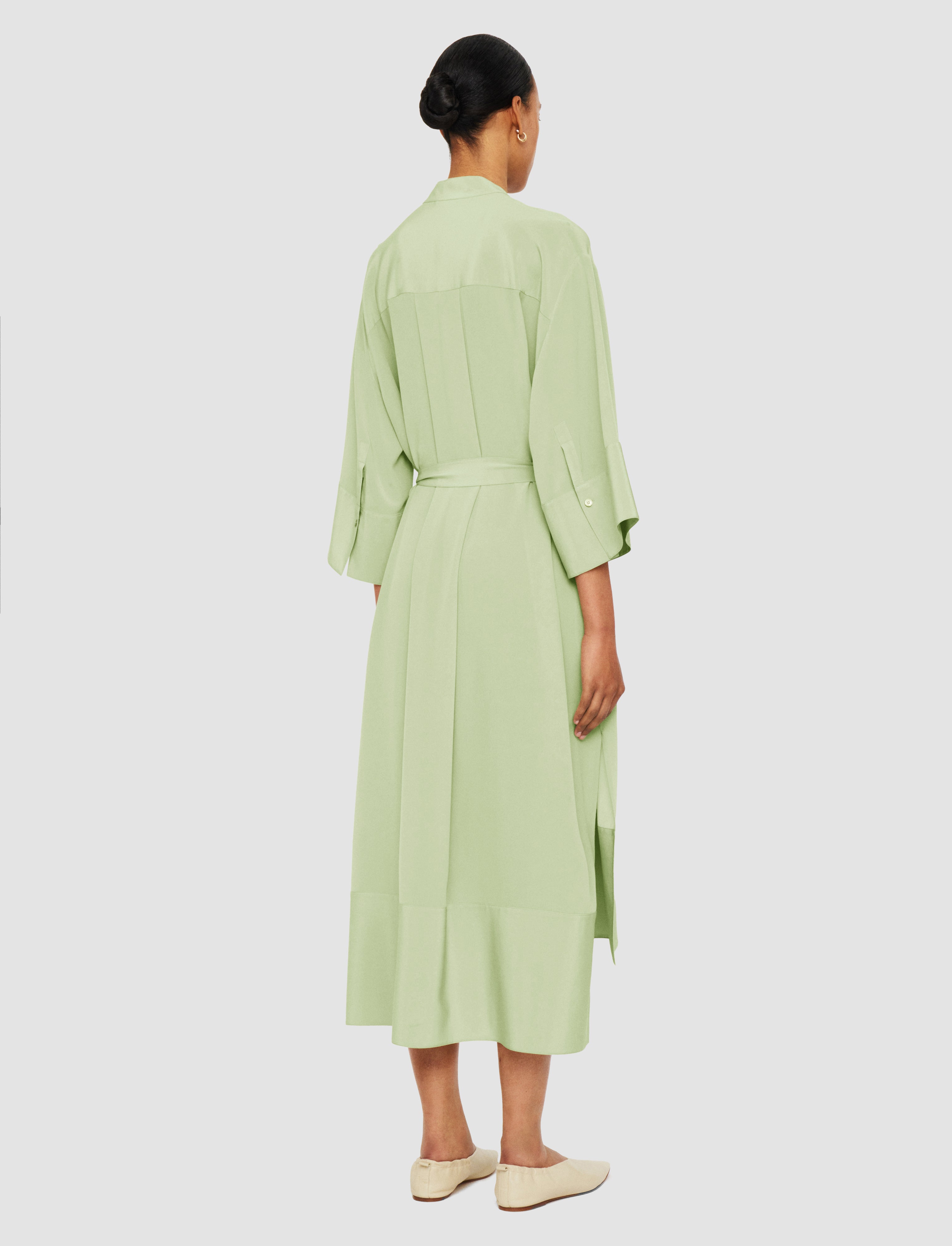 vert-robe-darius-en-crepe-de-soie-JOSEPH