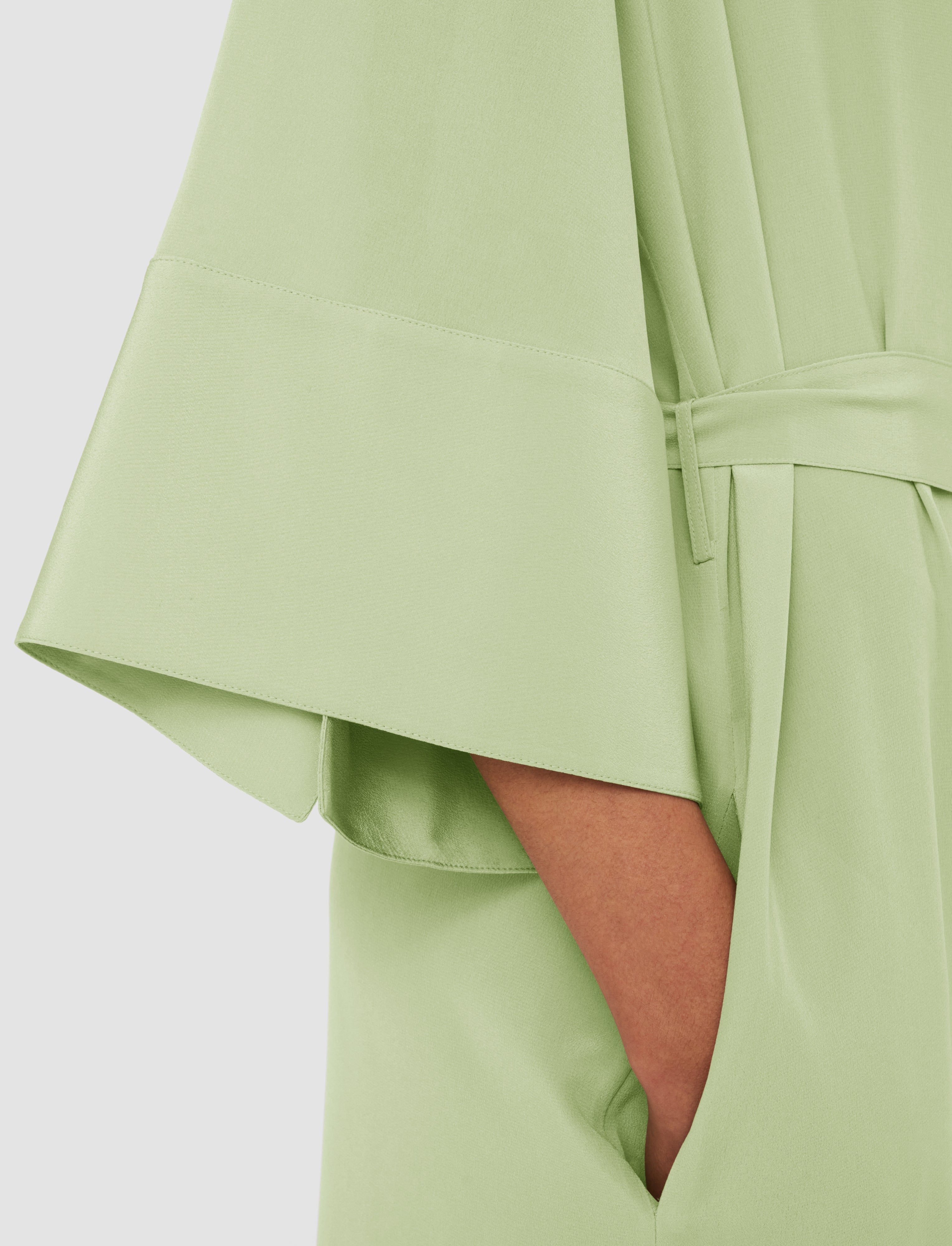 green-darius-crepe-de-soie-silk-dress-JOSEPH