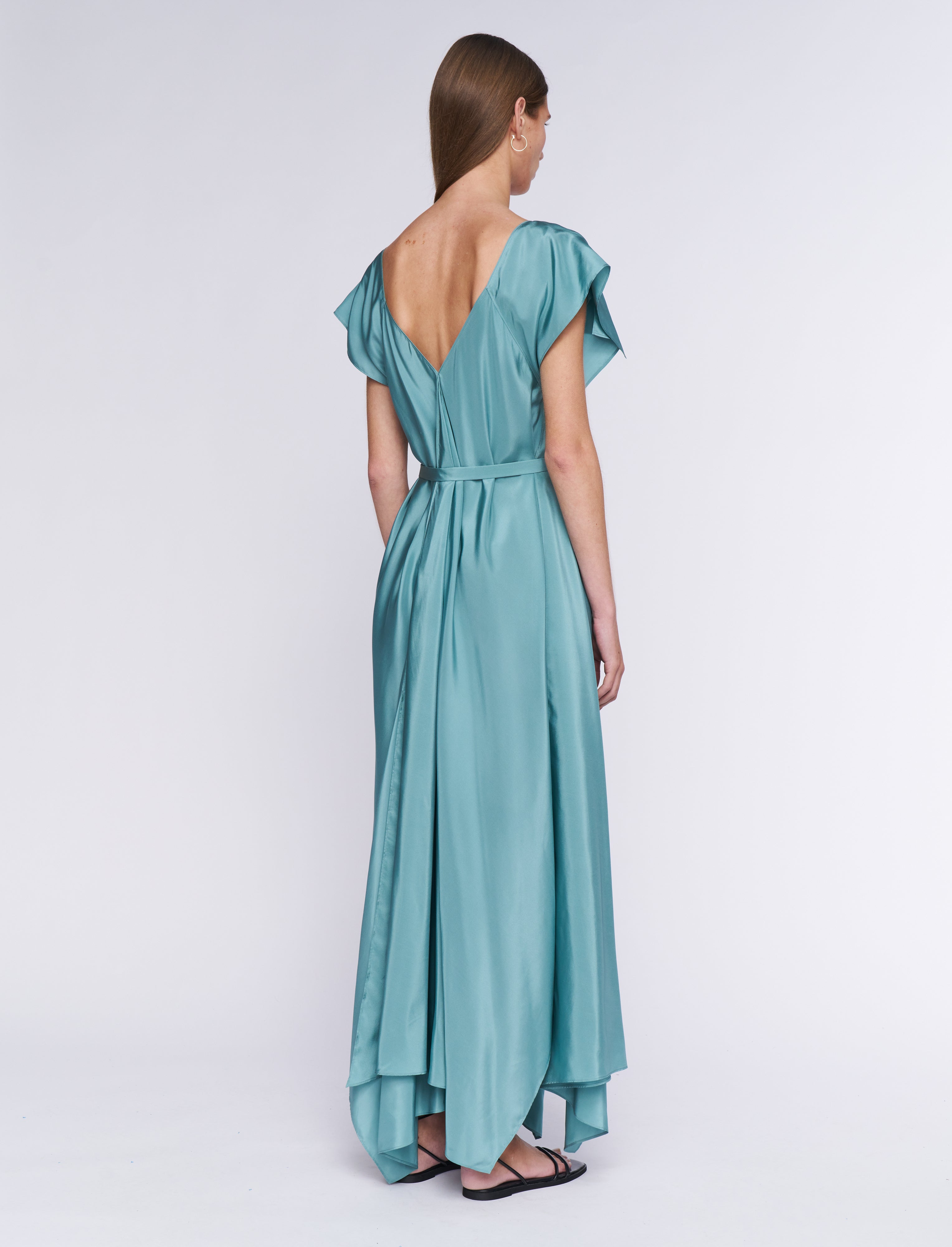 blue-plumet-habotai-silk-dress-JOSEPH