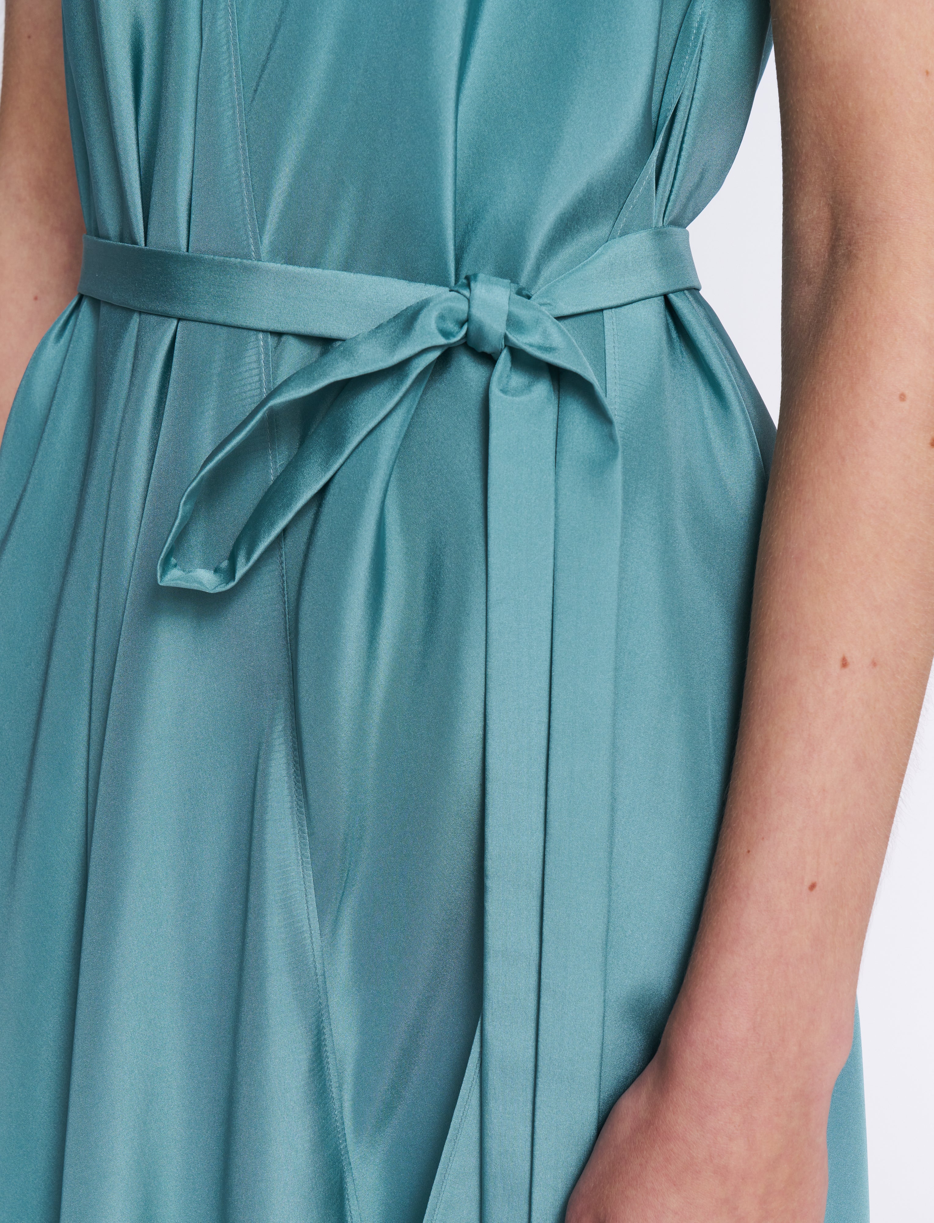 blue-plumet-habotai-silk-dress-JOSEPH