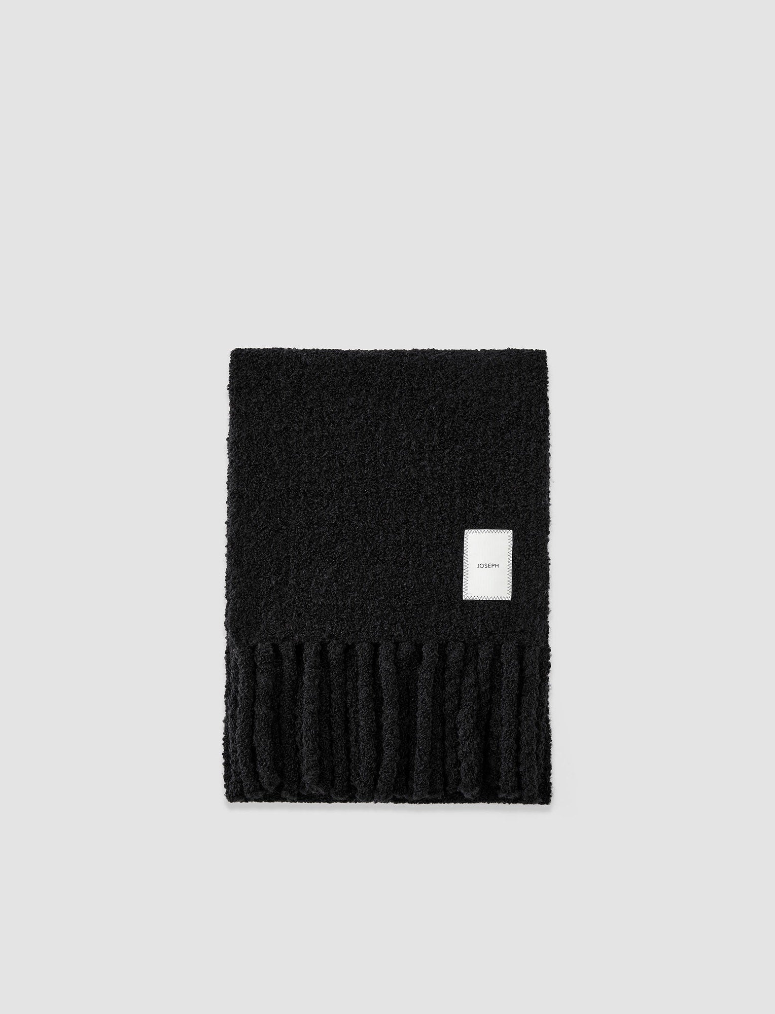 black-boucle-knit-scarf-JOSEPH