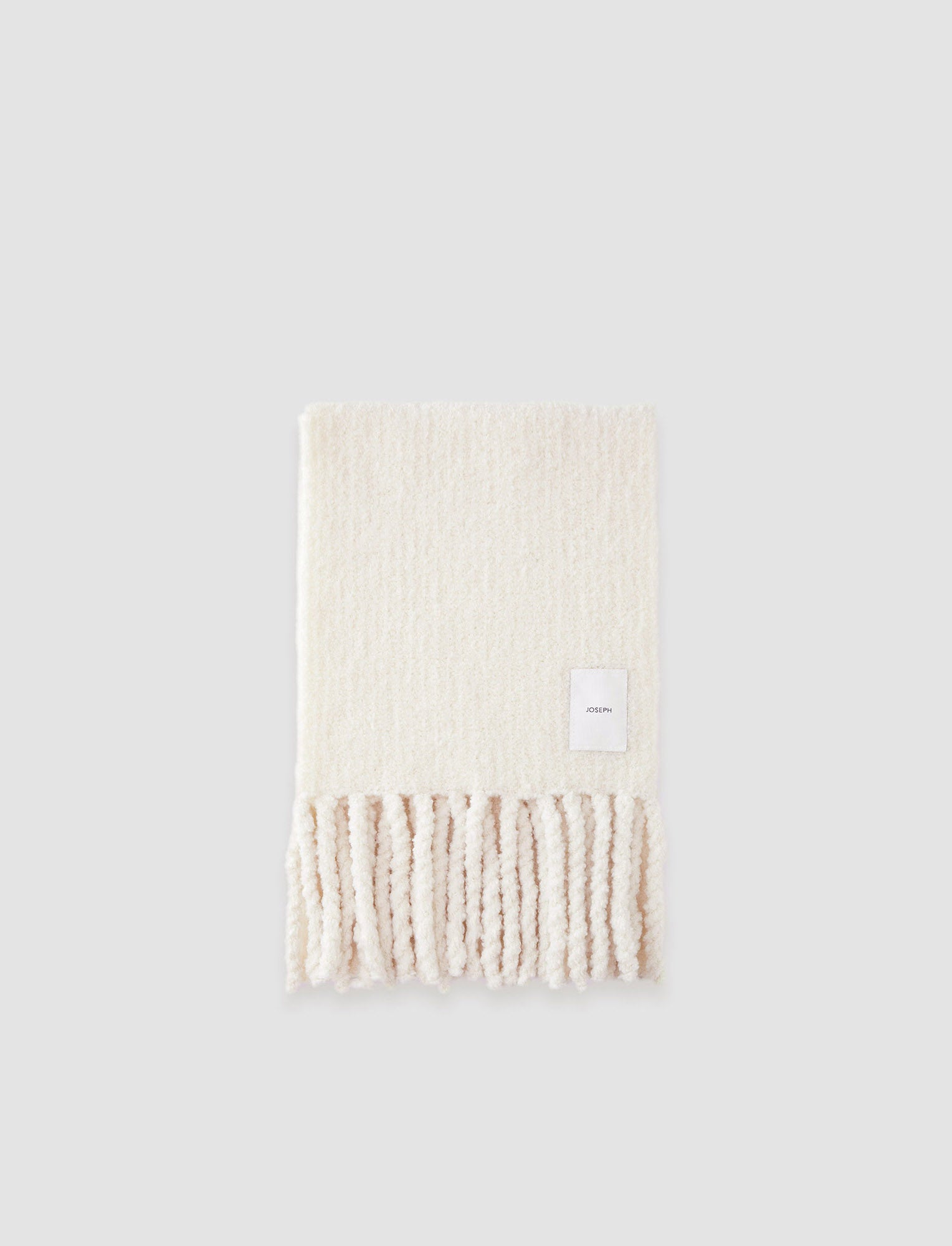 white-boucle-knit-scarf-JOSEPH