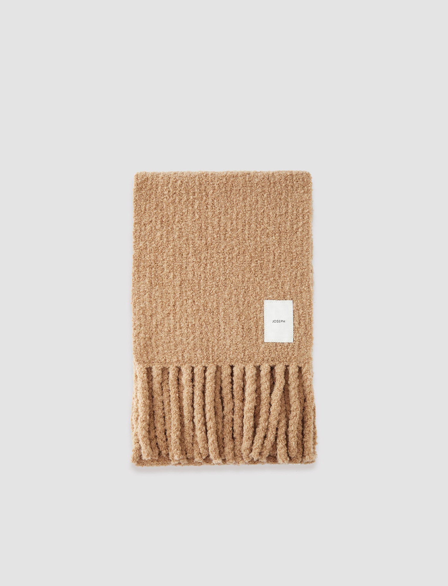 tan-boucle-knit-scarf-JOSEPH