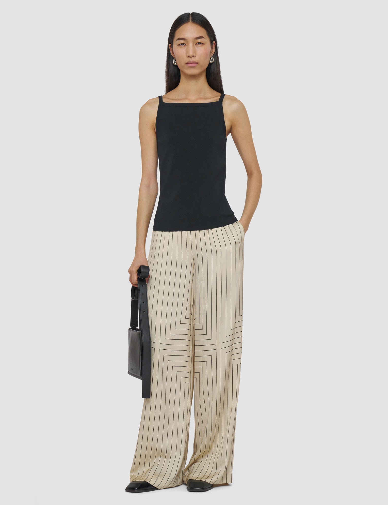 Black Viscose Knit Stretch Vest Top - Joseph