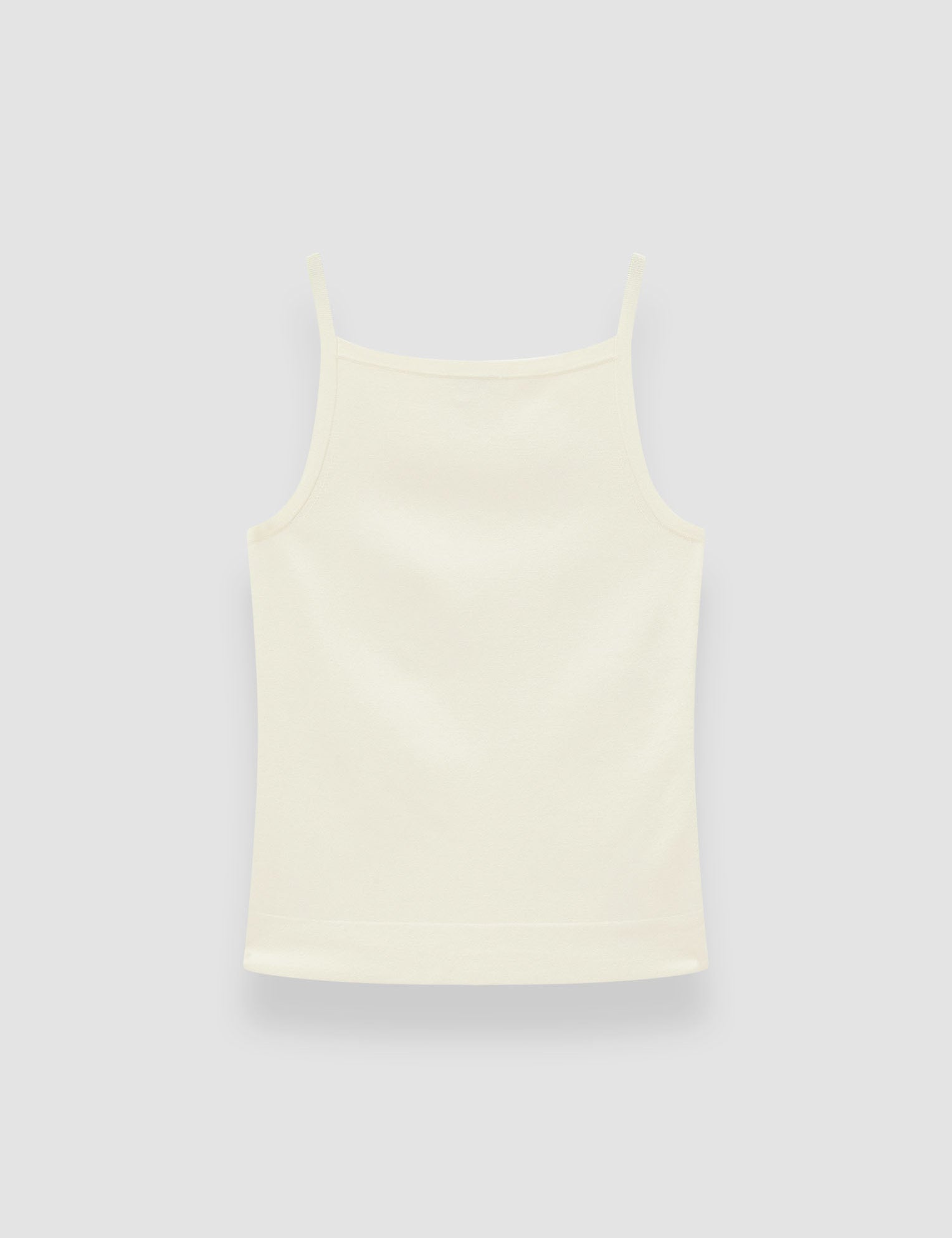 White Viscose Knit Stretch Vest Top - Joseph