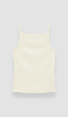 White Viscose Knit Stretch Vest Top - Joseph