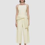 White Viscose Knit Stretch Vest Top - Joseph